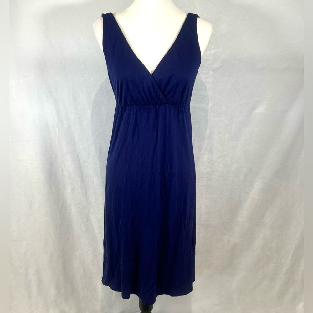 Old Navy navy wrap top midi dress size small